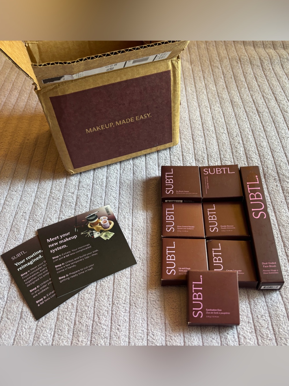 NWT SUBTL. Beauty 6-in-1 Full Face Makeup Stack with Duel-Ended Face Brush